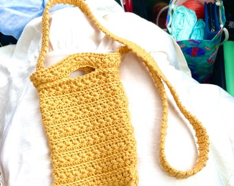 Mustard Yellow / Gold Cellphone Purse