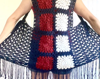 Americana Crochet Vest