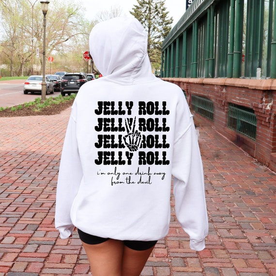 Jelly Roll Hoodie Jelly Roll One Drink Away From the Devil Hoodie