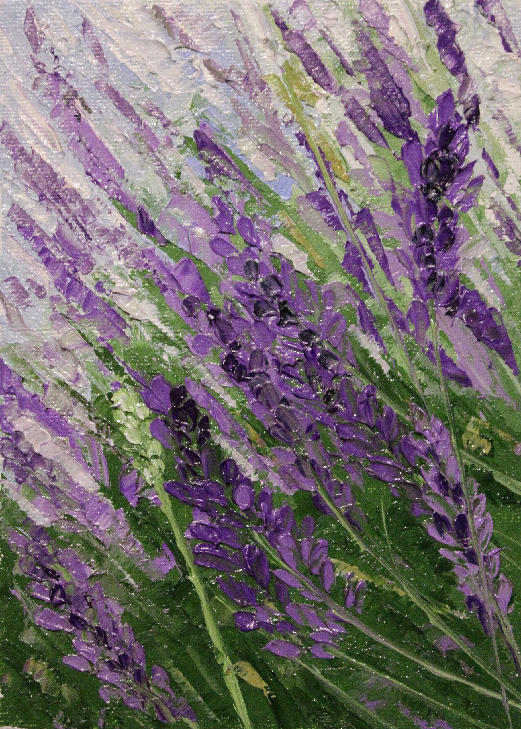 Lavender Original Oil Painting Small Floral Painting 7 Etsy