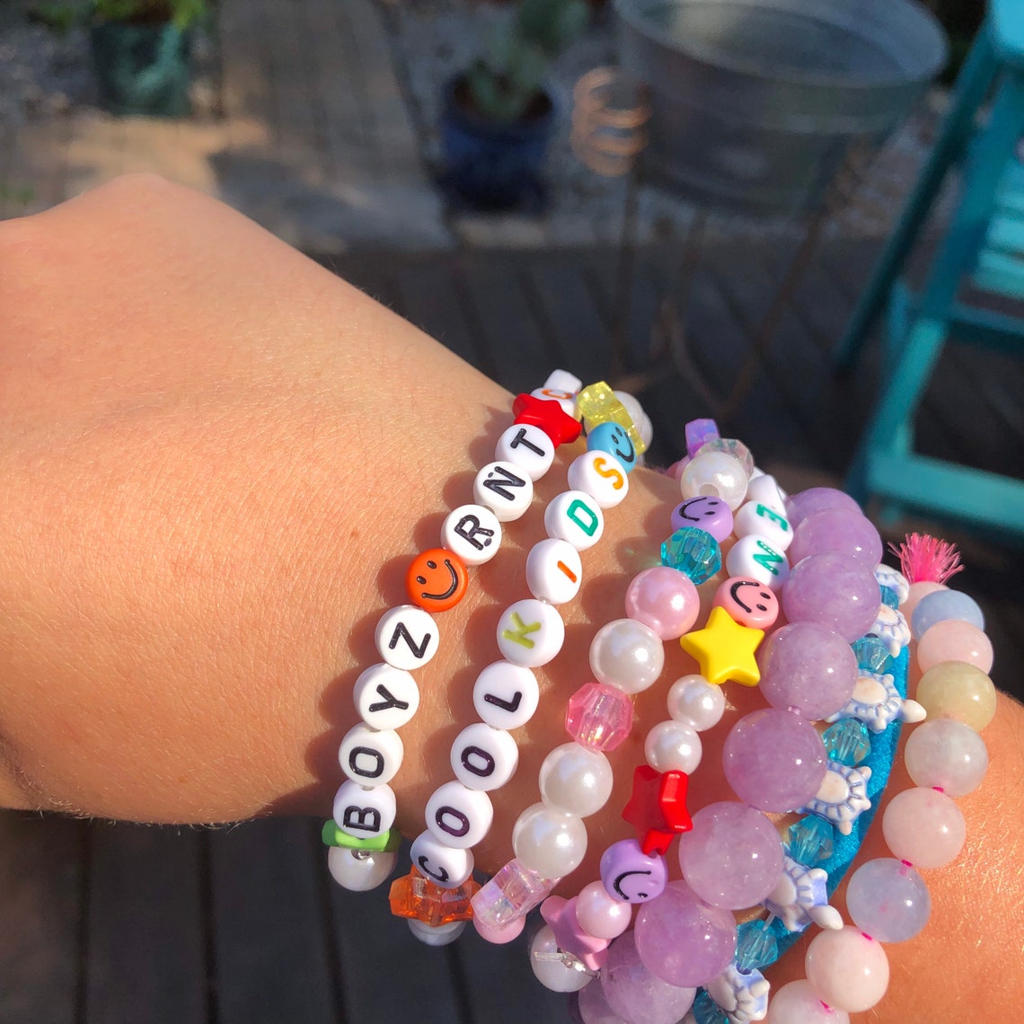 Cute y2k trendy beaded/Kandi bracelet | Etsy
