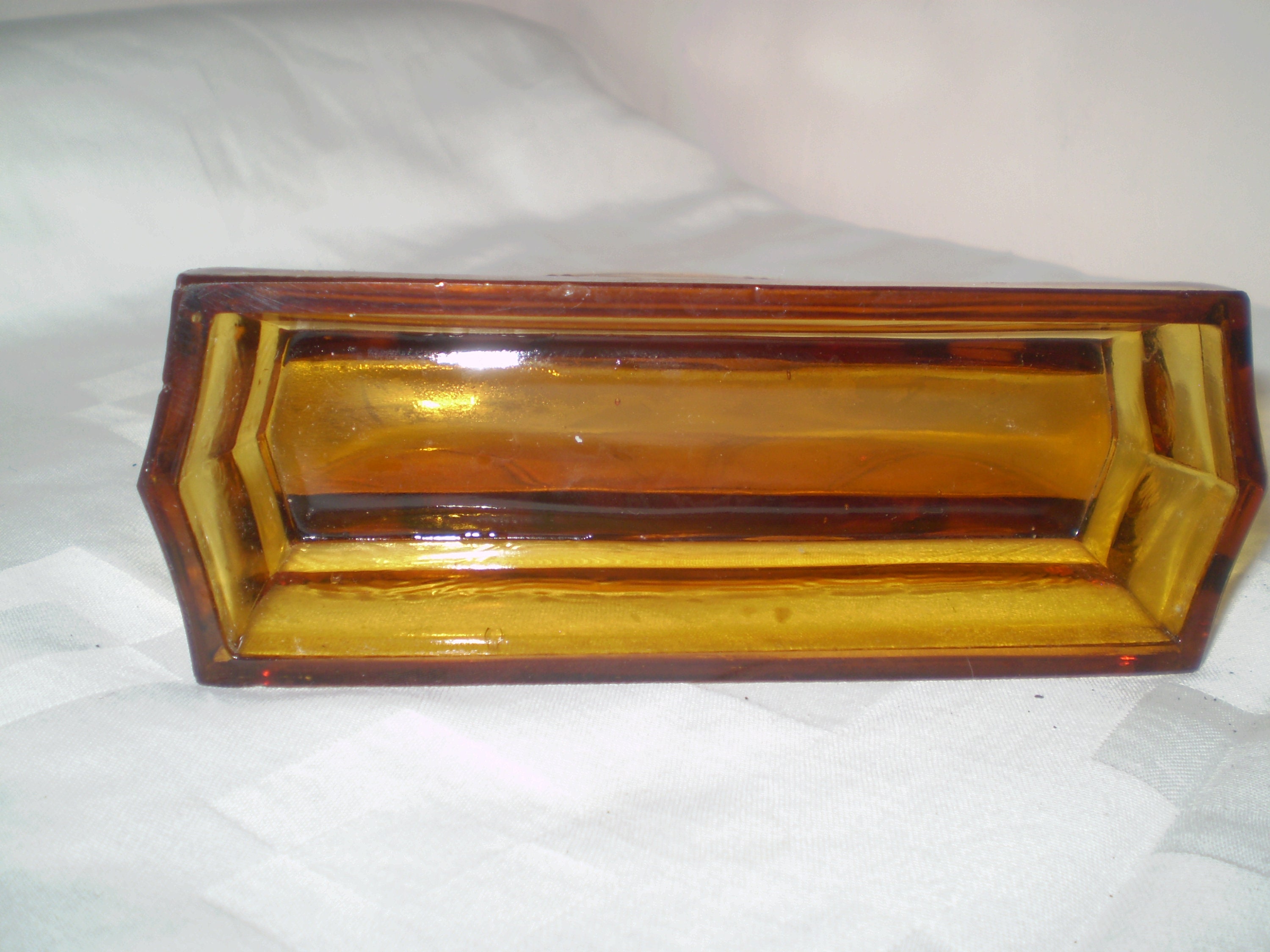 Rare Old Depression Glass Napkin Holder Caramel Color Etsy