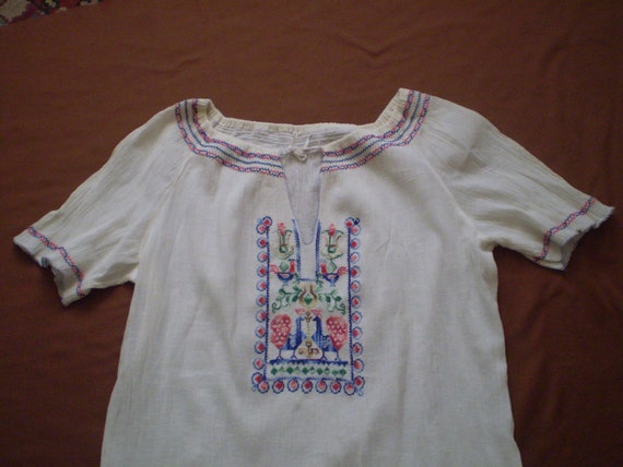 vintage embroidered ladies blouse cotton kern mul… - image 7