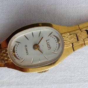 Women&#39;s watch luch luch gold plated 15 the stone works flawless retro