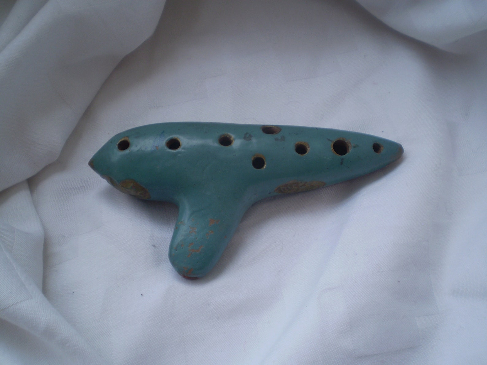 Antique Ceramics Pottery Clay Blue Ocarina Whistle Handmade Etsy