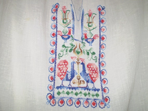 vintage embroidered ladies blouse cotton kern mul… - image 2