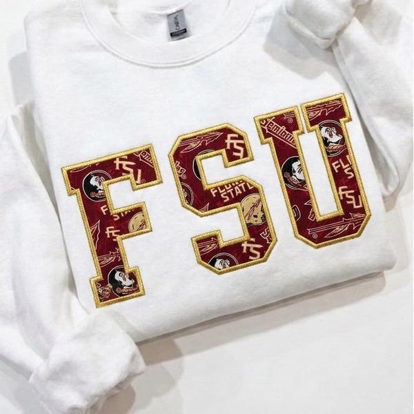 FSU Logo Embroidered Appliqué Sweatshirt