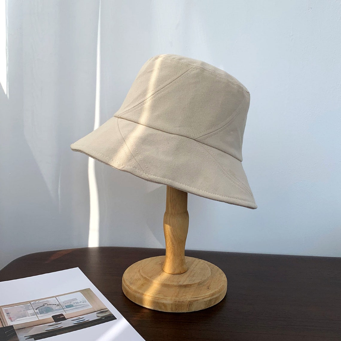 Vintage 100% Cotton Canvas Bucket Hat Casual Outdoor Fishing | Etsy