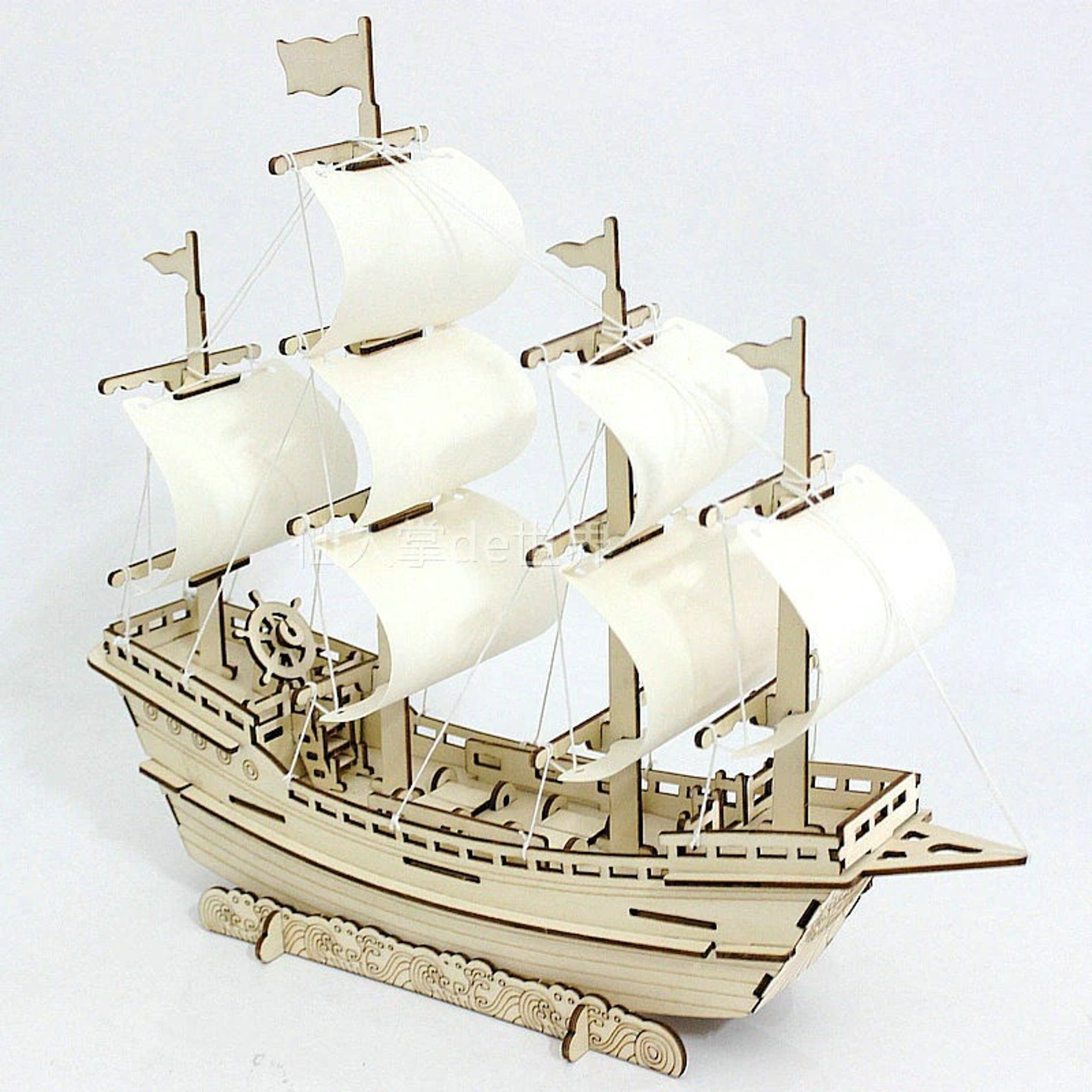 Handmade 3D Wooden Puzzle Ship EcoFriendly Toy Home Decor Etsy