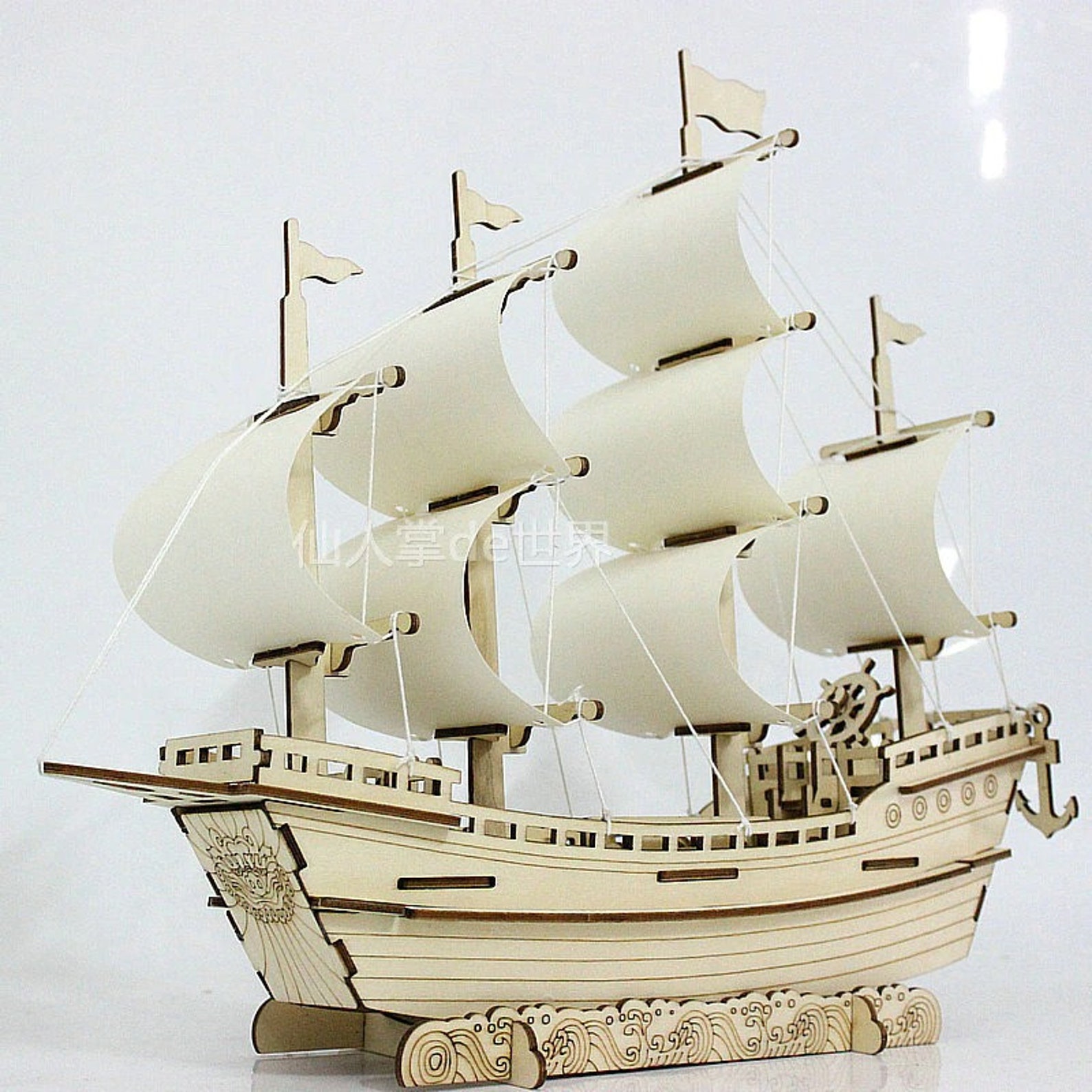 Handmade 3D Wooden Puzzle Ship EcoFriendly Toy Home Decor Etsy