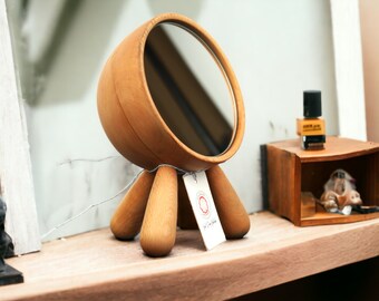 makeup mirror, decorative mirror, hand mirror, wooden mirror, wooden standing mirror, hand and makeup mirror, vanity mirror