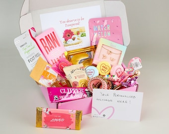 Bestie Gift Box: Self Care Pamper Hamper with Chocolate & Face Mask