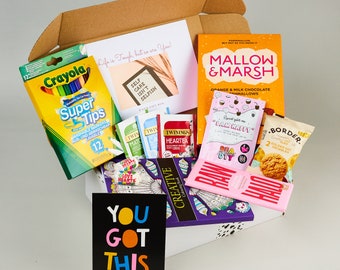 Mindfulness Gift Box: Coloring Book, Treats & Self Care, Christmas Pamper Hamper