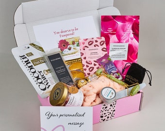 RELAX & RECHARGE Spa gift box for women, Birthday pamper hamper gift set for her, Bridesmaid Self care package, Bride to be,Hygge Cosy gifts