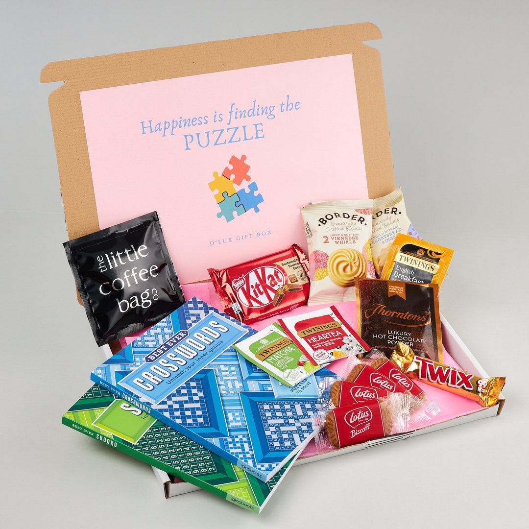 Puzzle Lover Gift Box: Sudoku, Crossword, Wordsearch Treats & Tea