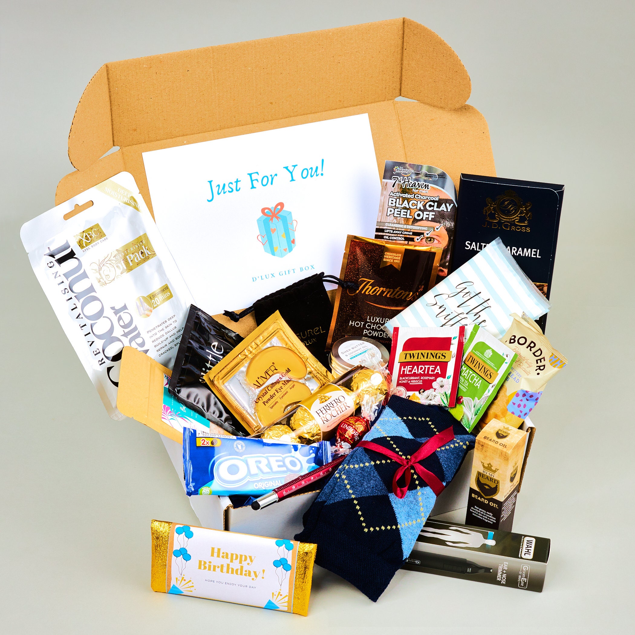 Happy Birthday Mens Hamper Mens Pamper Box Present Fathers Etsy