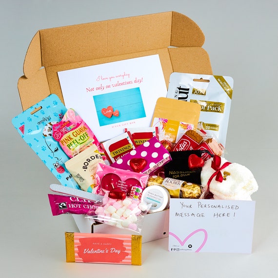 Caja de regalo de San Valentín para ella / Caja de mimos - Etsy México Caja de regalo de San Valentín para ella / Caja de mimos - Etsy México