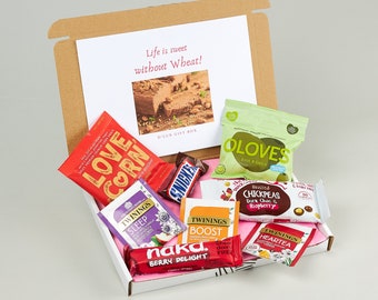 Caja de aperitivos sin gluten, Regalos sin gluten, Caja personalizada, Vegano sin gluten, Caja regalo sin lácteos, Snacks sin gluten, Galletas sin gluten