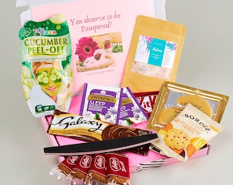Home Spa Gift Box: Self Care Pamper Hamper for Her