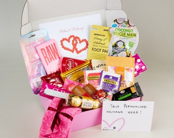 Self Care Gift Box: Pamper Hamper with Face Mask & Treats