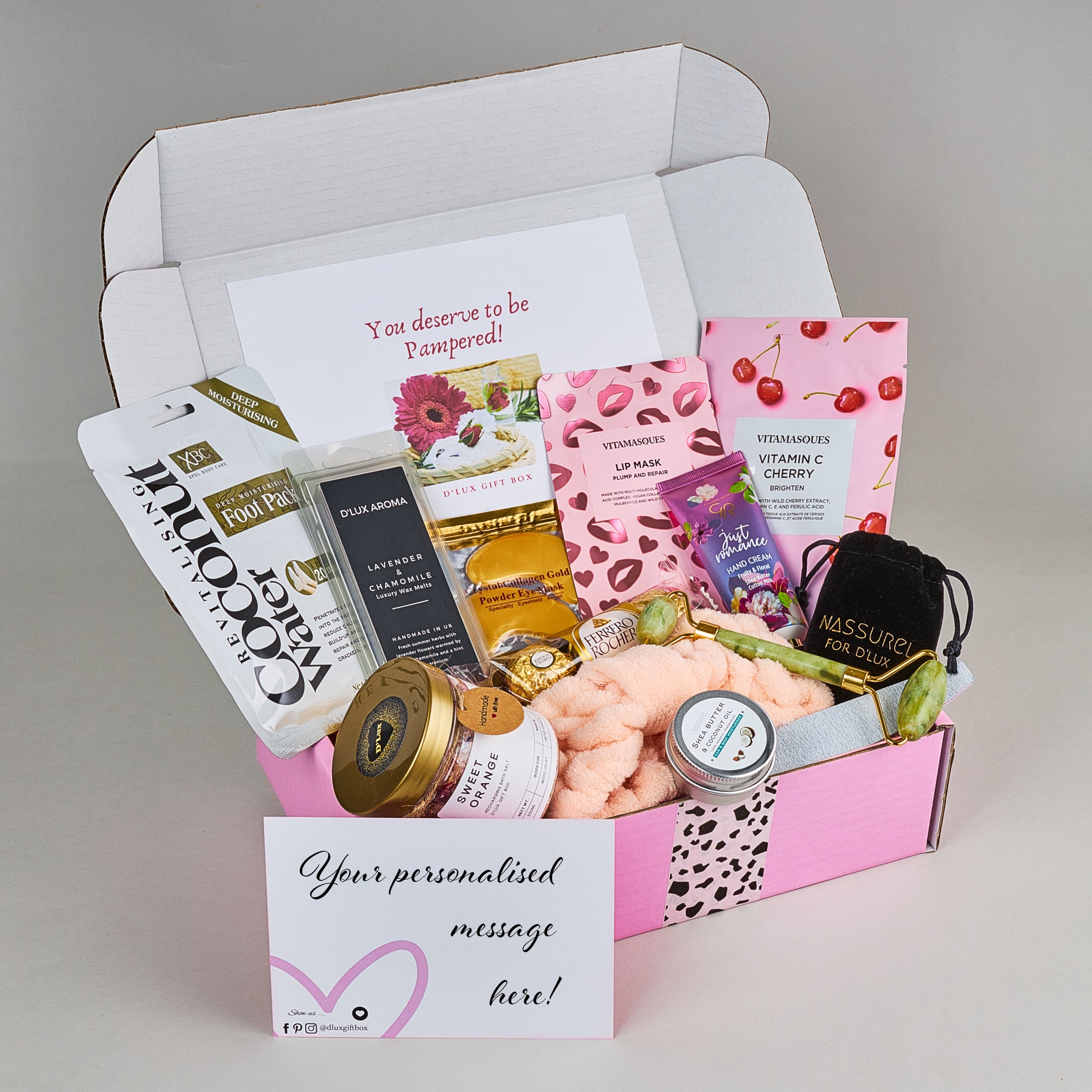 60th Birthday Pamper Gift Box: Lavender, Shea & Ferrero Rocher - Etsy