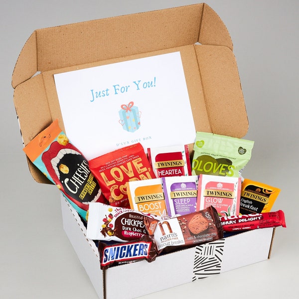 Gluten free Snack Box, Gluten Free Gifts, Personalised Box, Gluten Free Vegan, Dairy free gift Box, Gluten Free Snacks, Gluten Free Cookies