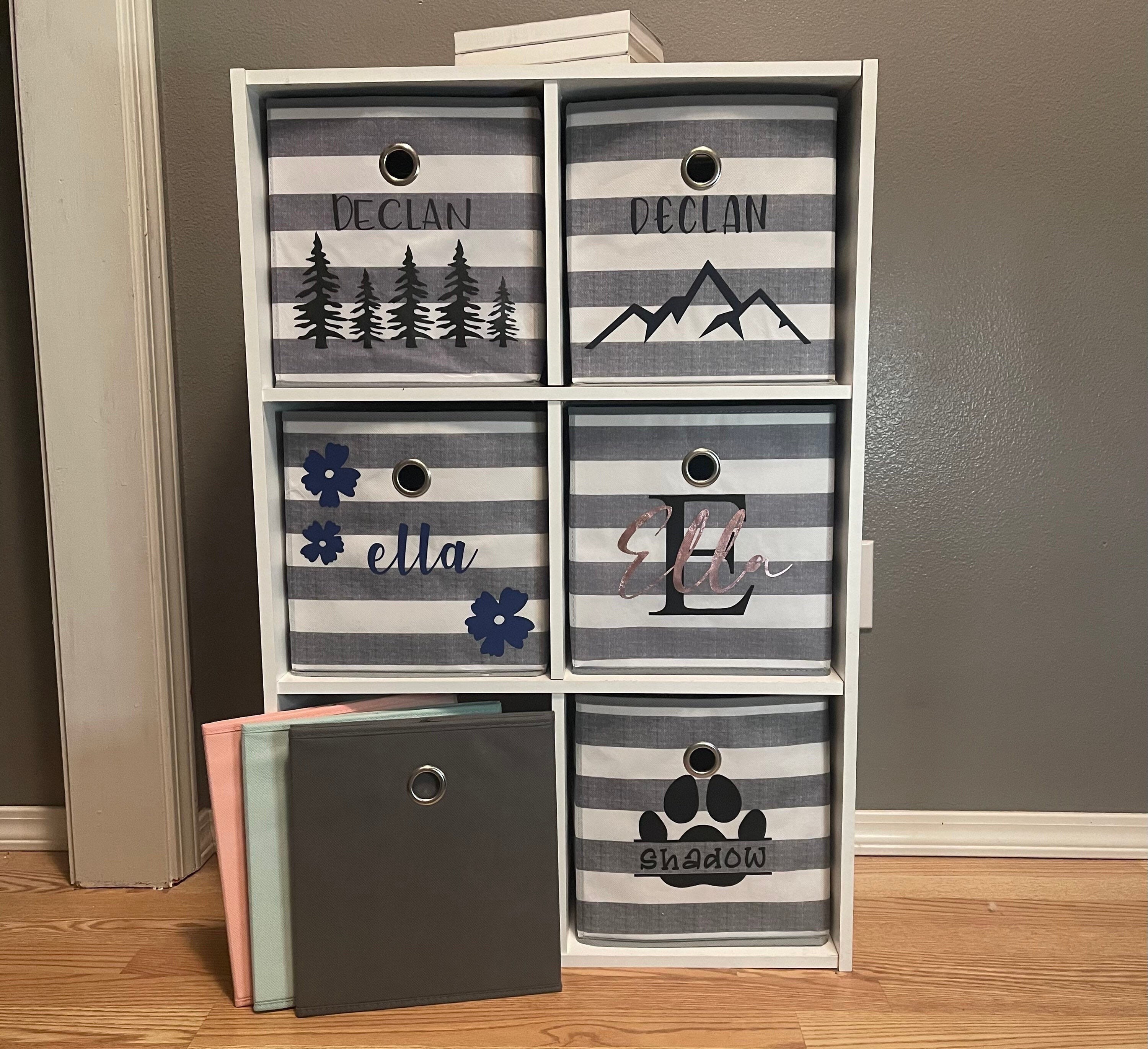 Customized Cube Storage Bin Personalized Bin Custom Fabric Etsy