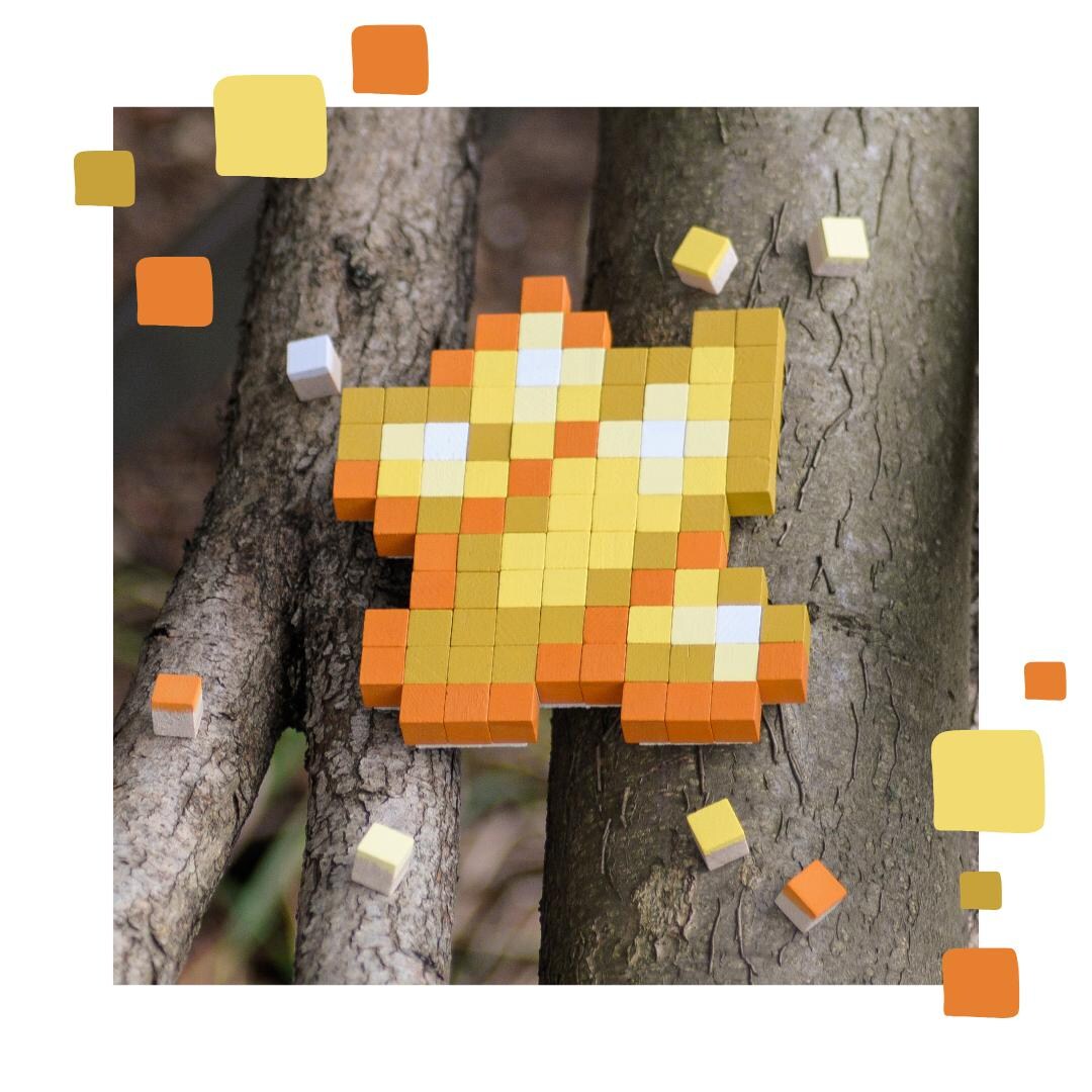 Gamer Ornament 2025 – Pixel-Zombie Auf Huhn, Weihnachtsdeko Aus Holz