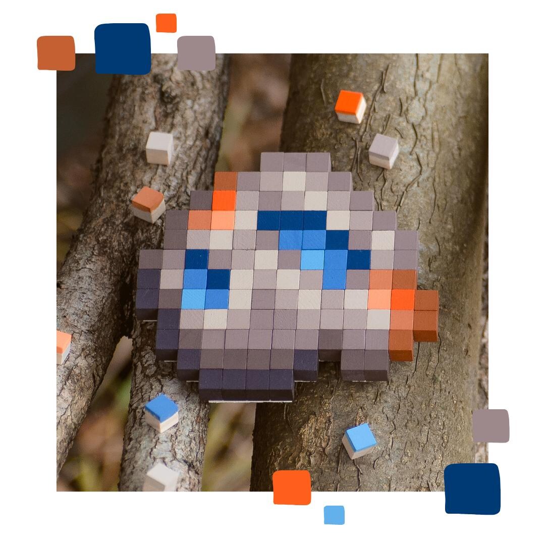 Holz Gamer Ornament 2025 – Pixel-Zombie Auf Huhn, Weihnachtsdekoration Für Gamer