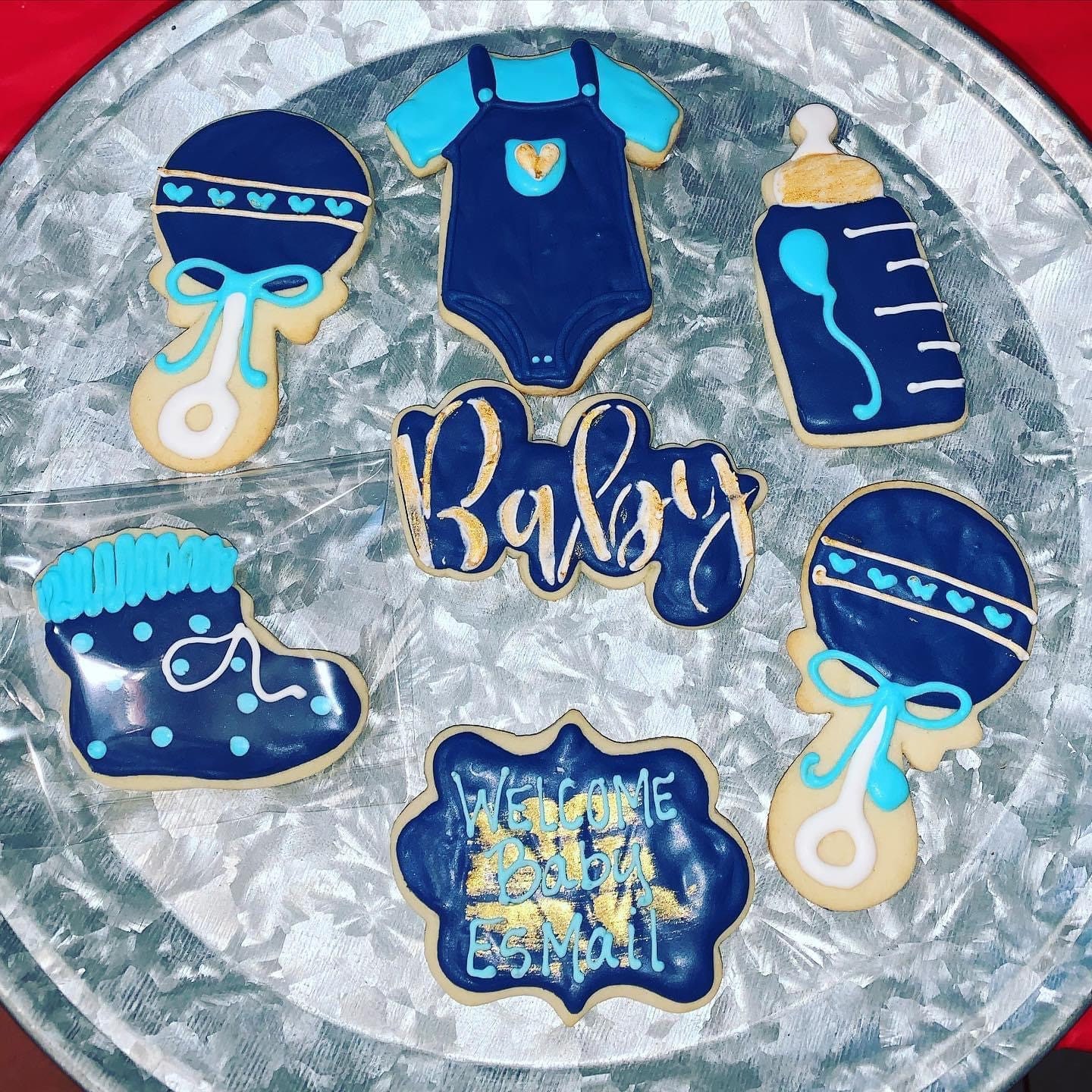 Baby Shower Sugar Cookies Personalized Etsy