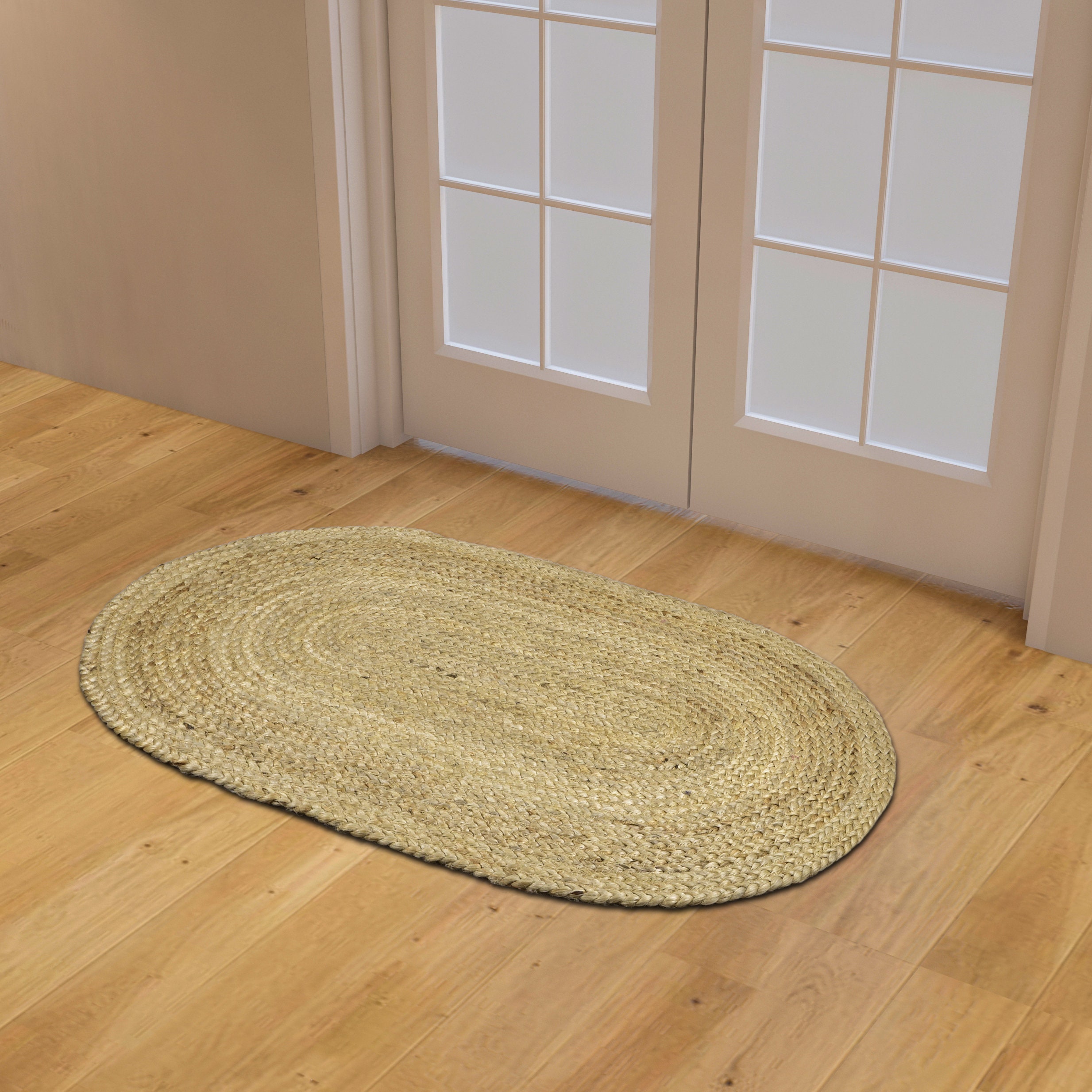 Oval Handmade Braided 100jute &sisal Natural Area Rug Etsy