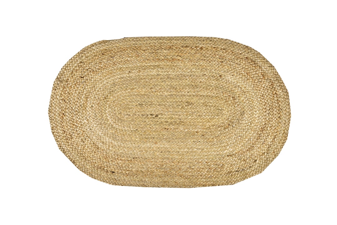 Oval Handmade Braided 100jute &sisal Natural Area Rug Etsy