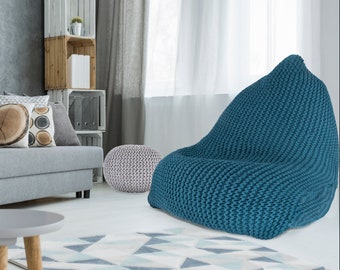 knit bean bolsa chair pattern