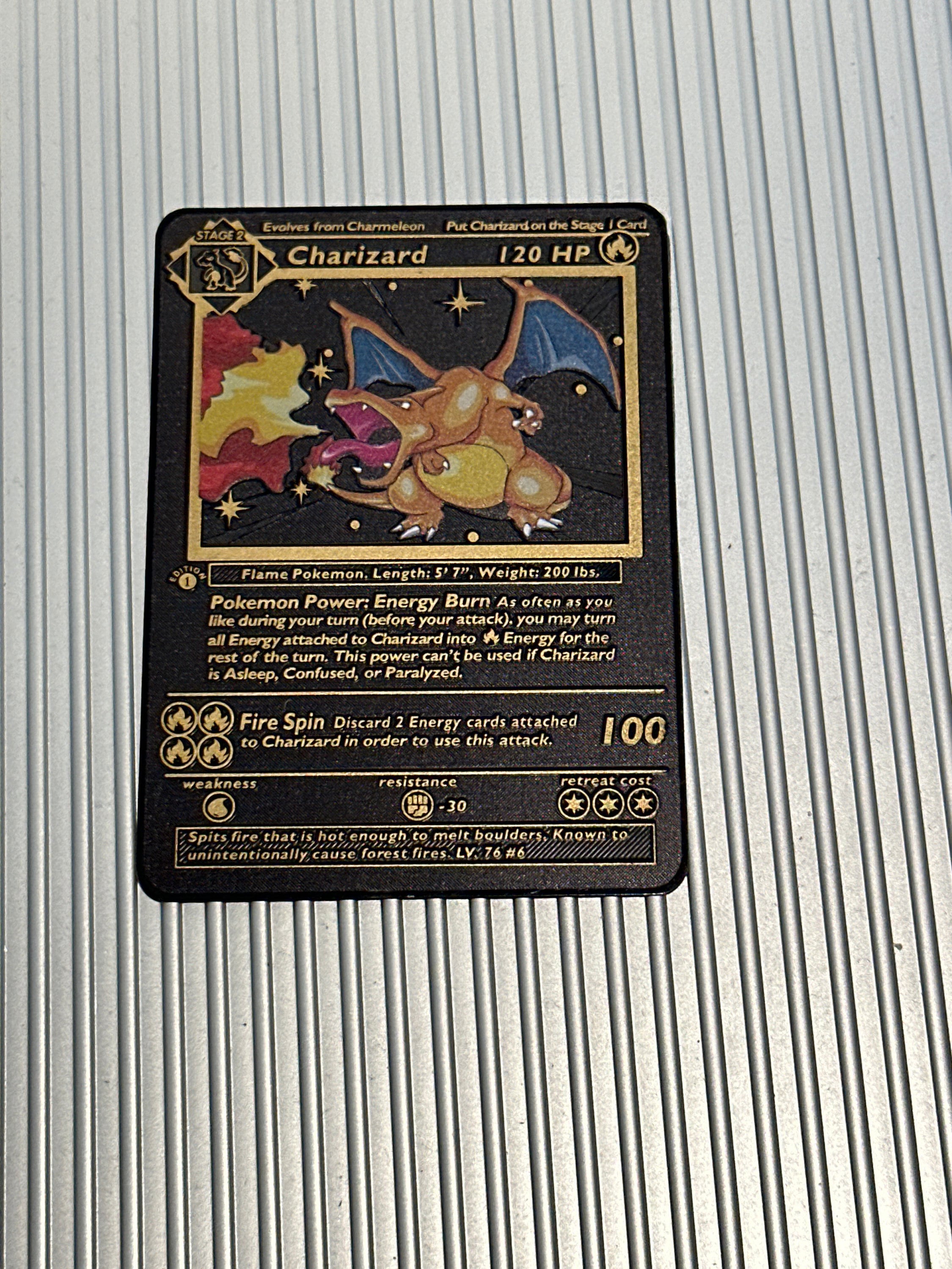 Metal charizard card - Etsy 日本