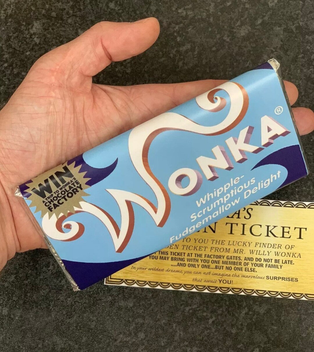 Willy Wonka Chocolate 2005 Replica BIG Bar Gift Novelty Item Etsy