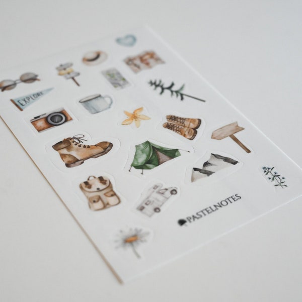 Ab 2,95 Euro | Wander Sticker | Aufkleber | Stickerbogen | Wanderlust | Berge | Natur | Sticker Sheet | Journal Sticker | Hiking