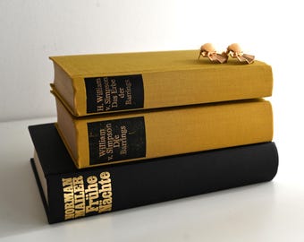 Coffee Table Book | Vintage | Dekorative Bücher | Gold-Schwarzer Bücherstapel | Goldfarben | Matching Books | Home Dekor | Home Staging