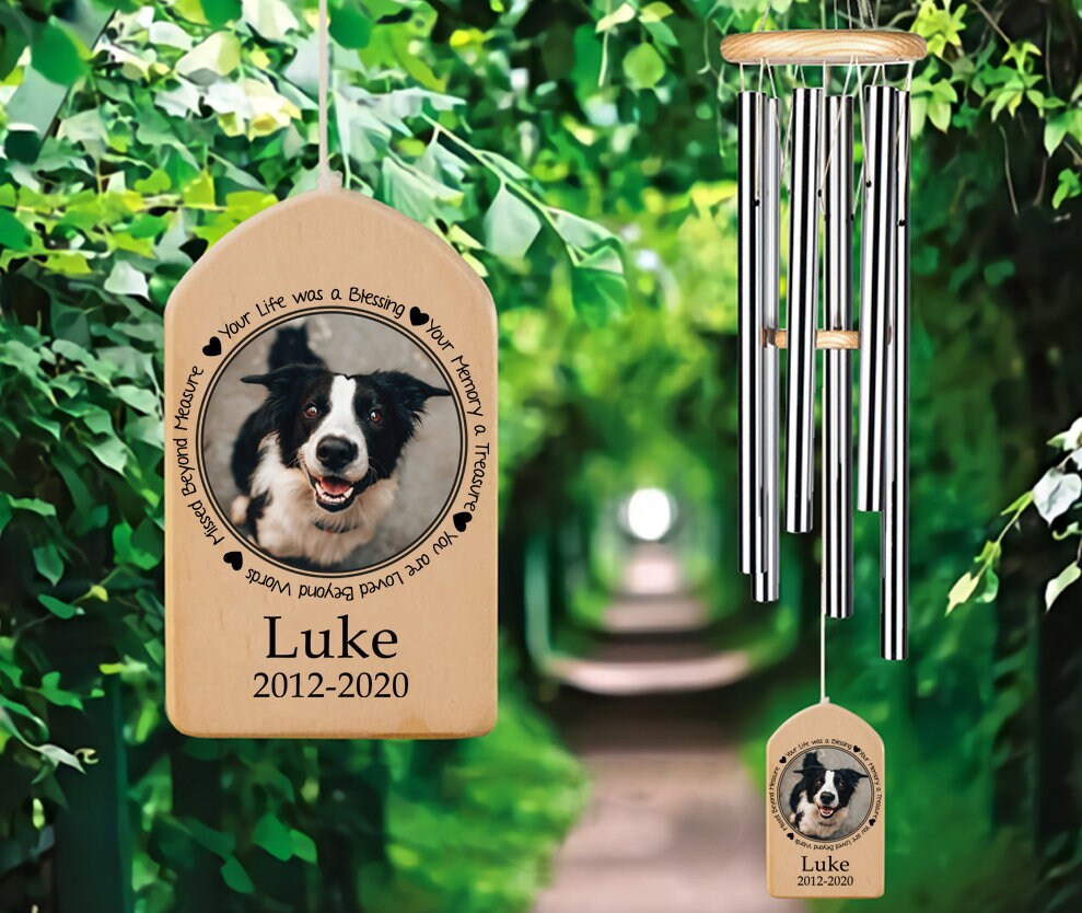 Pet Memorial Wind Chime Personalized Wind Chime Custom Pet Etsy