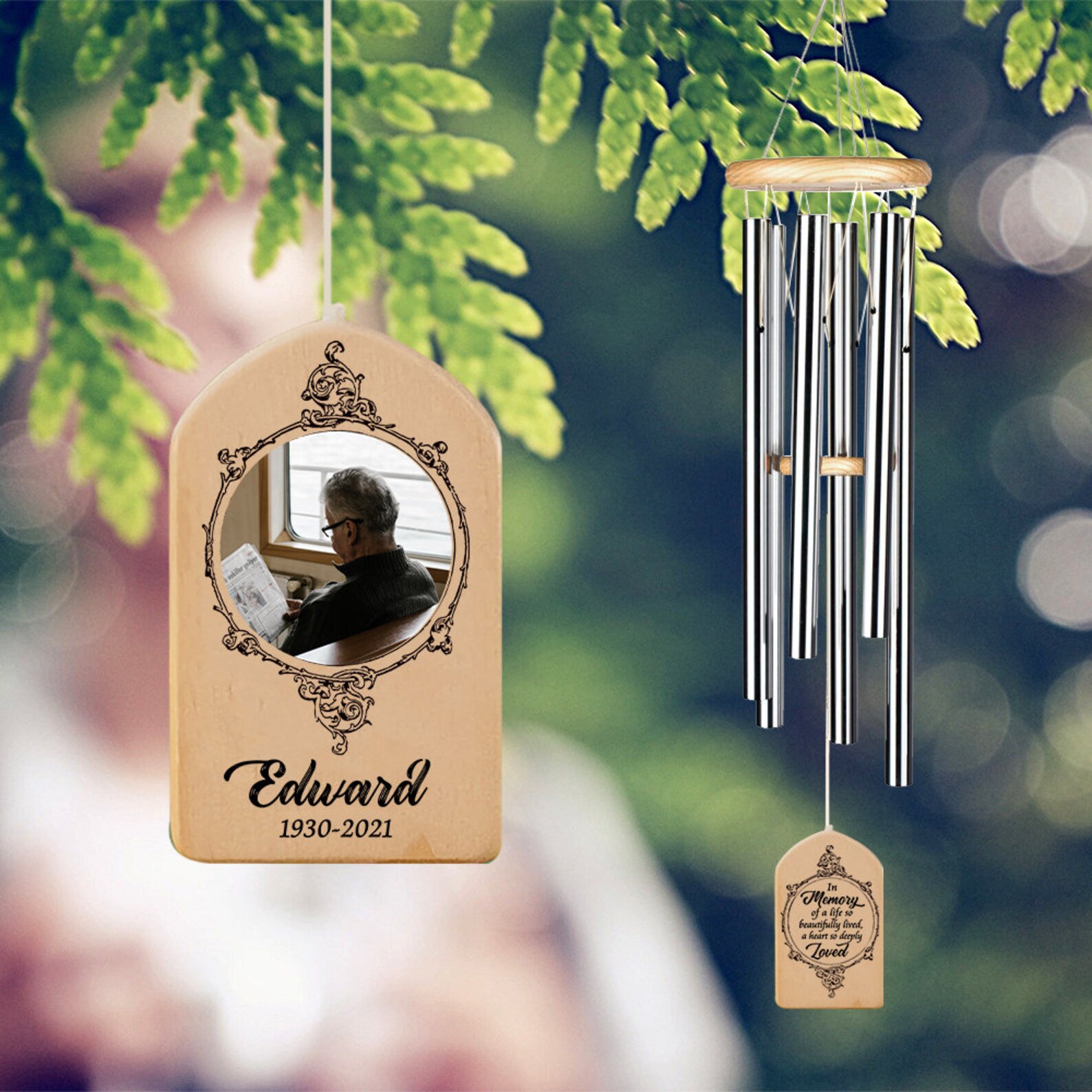 Personalized Memorial Wind Chime Bereavement Gift in Memory Etsy