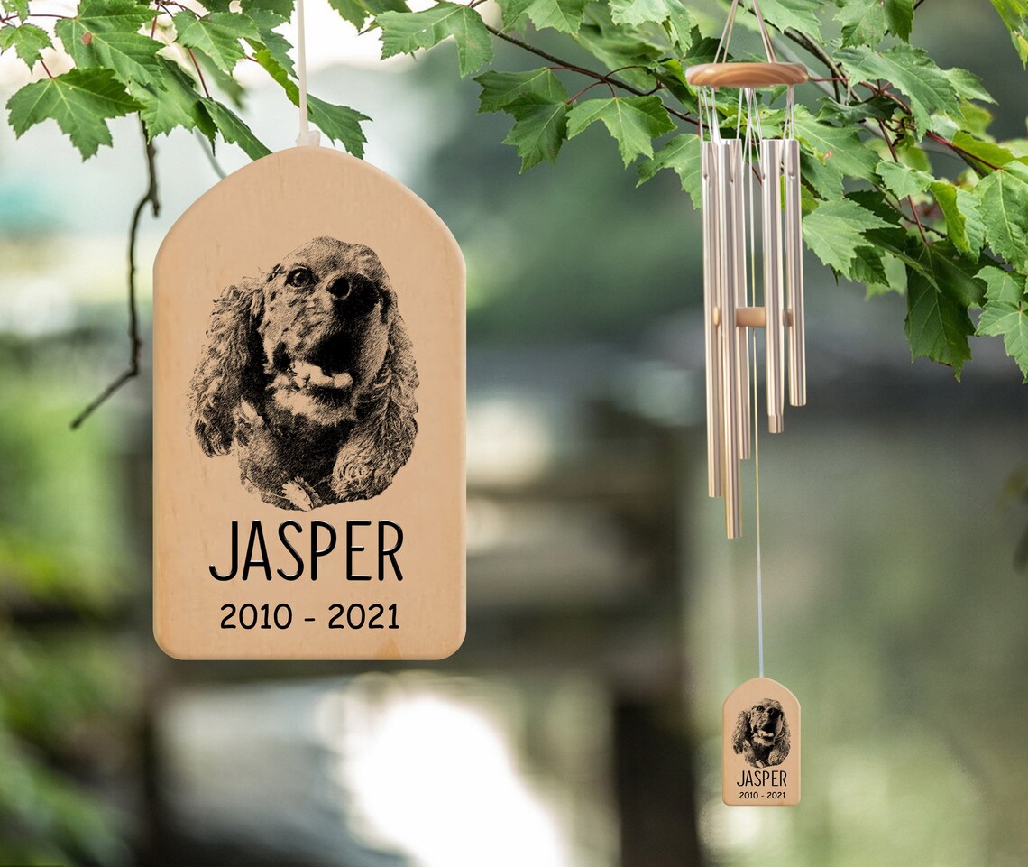 Personalized Pet Memorial Wind Chime Dog Memorial Wind Chime Etsy