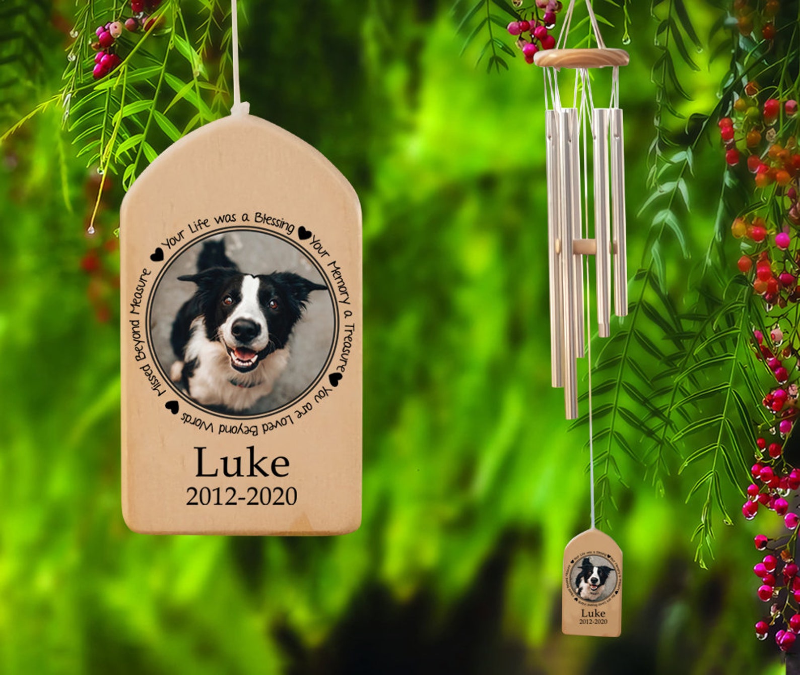 Pet Memorial Wind Chime Personalized Wind Chime Custom Pet Etsy