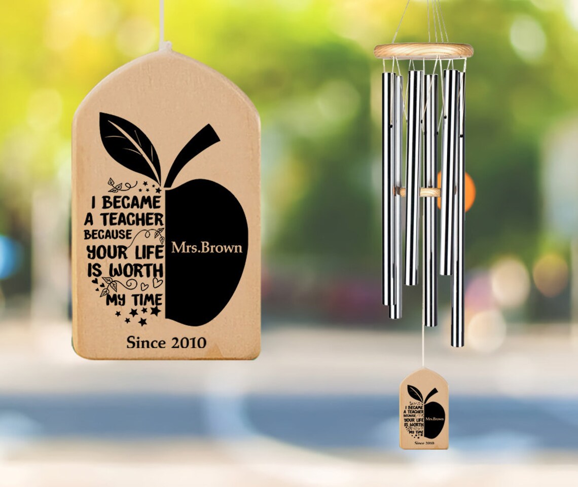 Teacher Wind Chime I Became A Teacher Because Your Life Is Etsy