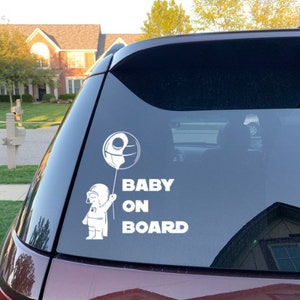 Star Wars Car Decal - Darth Vader Car Decal - Weatherproof Car Decal - Baby on Board