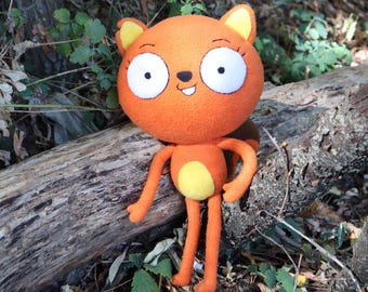 Kiff the Squirrel - Handmade Cute Orange Squirrel, Kiff Inspired Plush Toy, Kiff Made To Order approximately 11.4 in