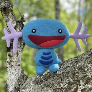 Wooper plush toy, cute soft toy, Handmade Wooper soft toy, (Unofficial) 9in