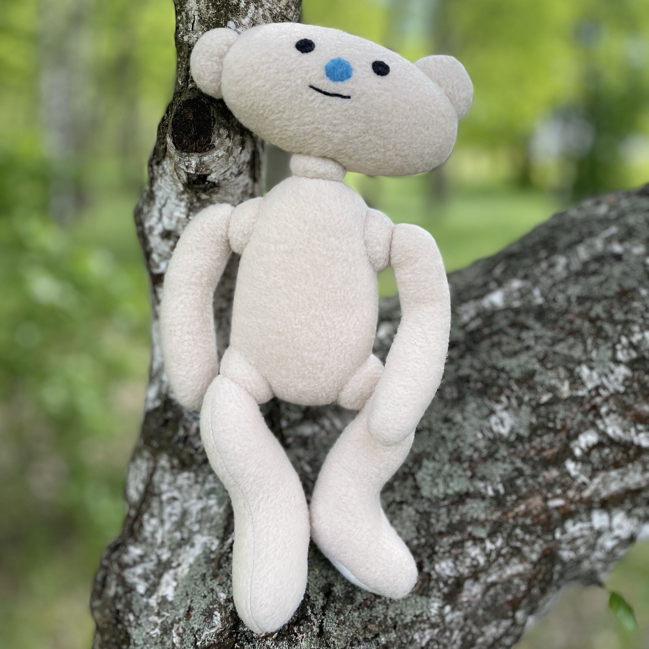 BEAR Alpha Plush Handmade Toy Bear Alpha Soft Doll Alpha 