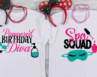 spa birthday shirts