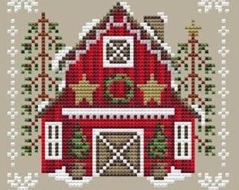 Christmas Barn Counted Cross Stitch Pattern