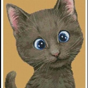 Mini Cat 68 Counted Cross Stitch Pattern by Artecy