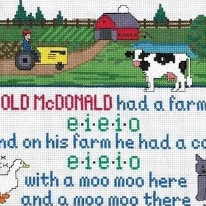 Old McDonald's Farm Counted Cross Stitch Kit